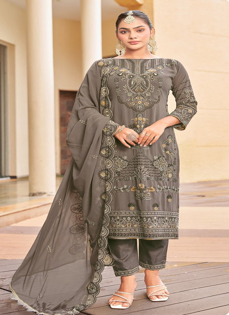 Khushbu By Sajida Georgette With Heavy Embroidered Pakistani Salwar Kameez Wholesale Clothing Distributors In India